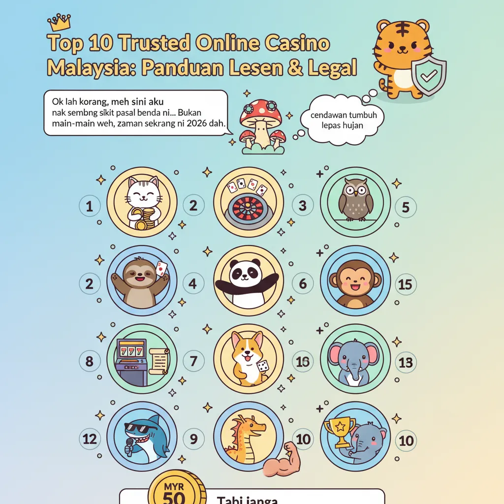 Top 10 Trusted Online Casino Malaysia: Panduan Lesen & Legal