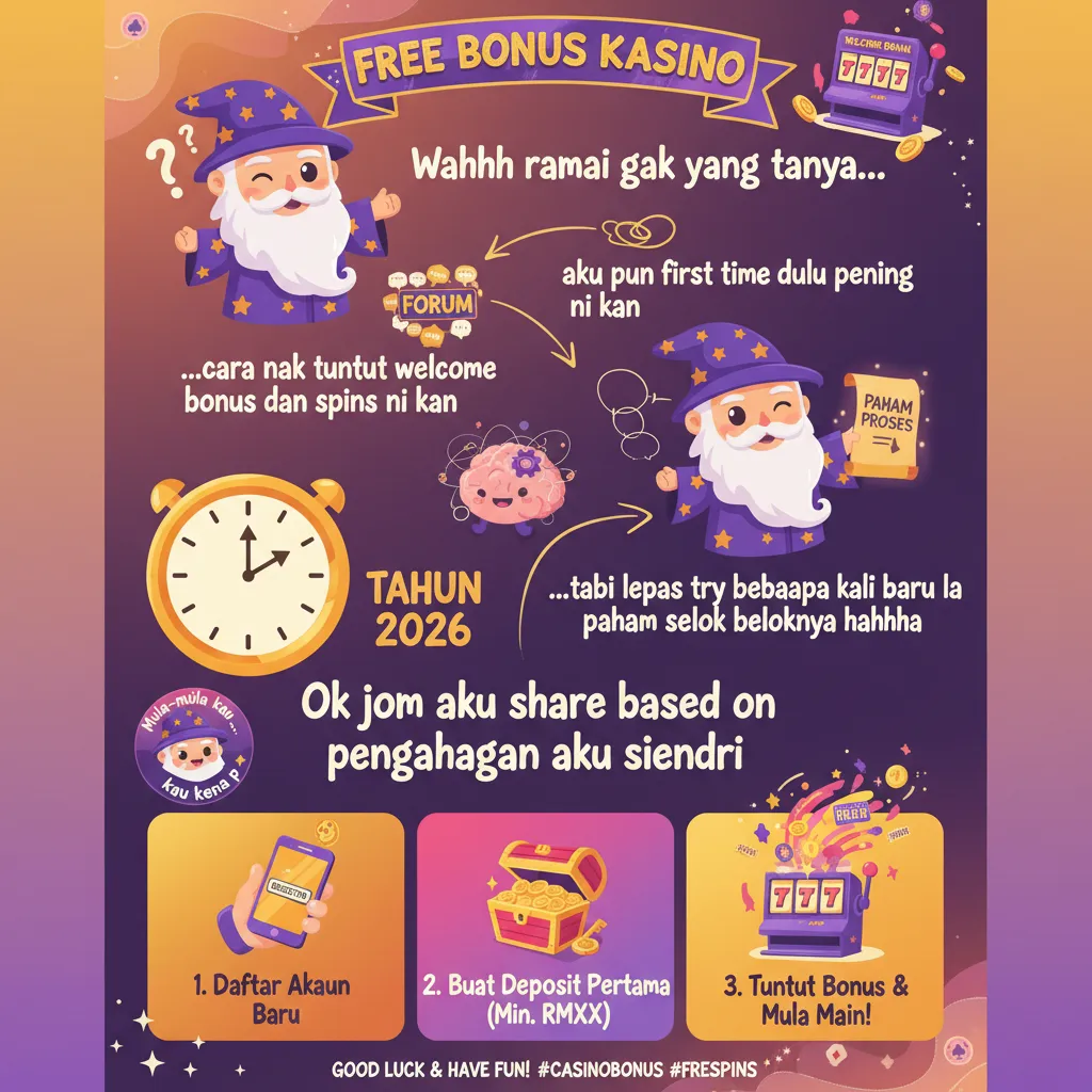 Cara tuntut welcome bonus dan spins di casino